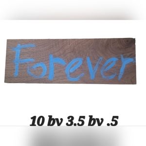 Rustic Hand Painted Wood Sign "Forever" 10" by 3.5"